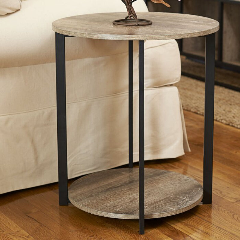 ALANIA - Round Metallic Four Leg Sid Table