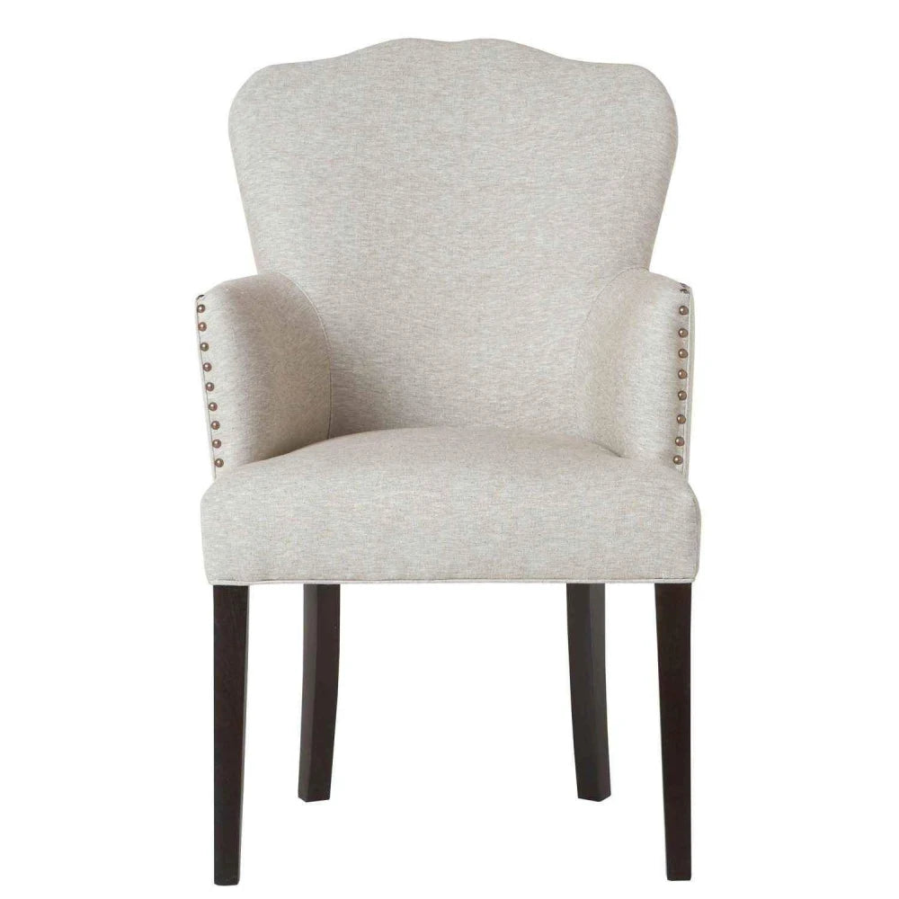 LUNETTE – Traditional Style Light Beige Flared Legs Chair