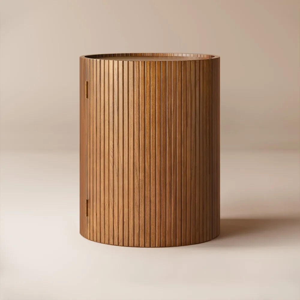 SOJORN – Classic Contemporary Style Round Storage End Table