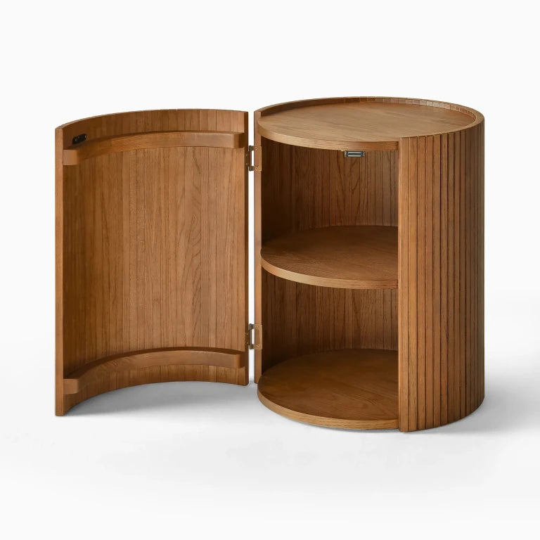 SOJORN – Classic Contemporary Style Round Storage End Table