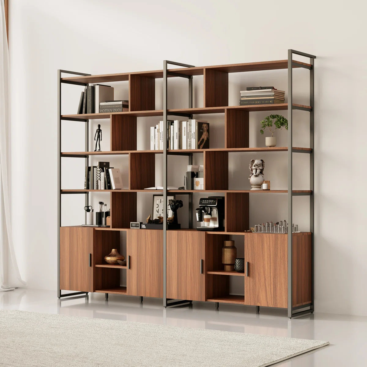 GRID – Industrial Style Multi-Storage Office Book Rack
