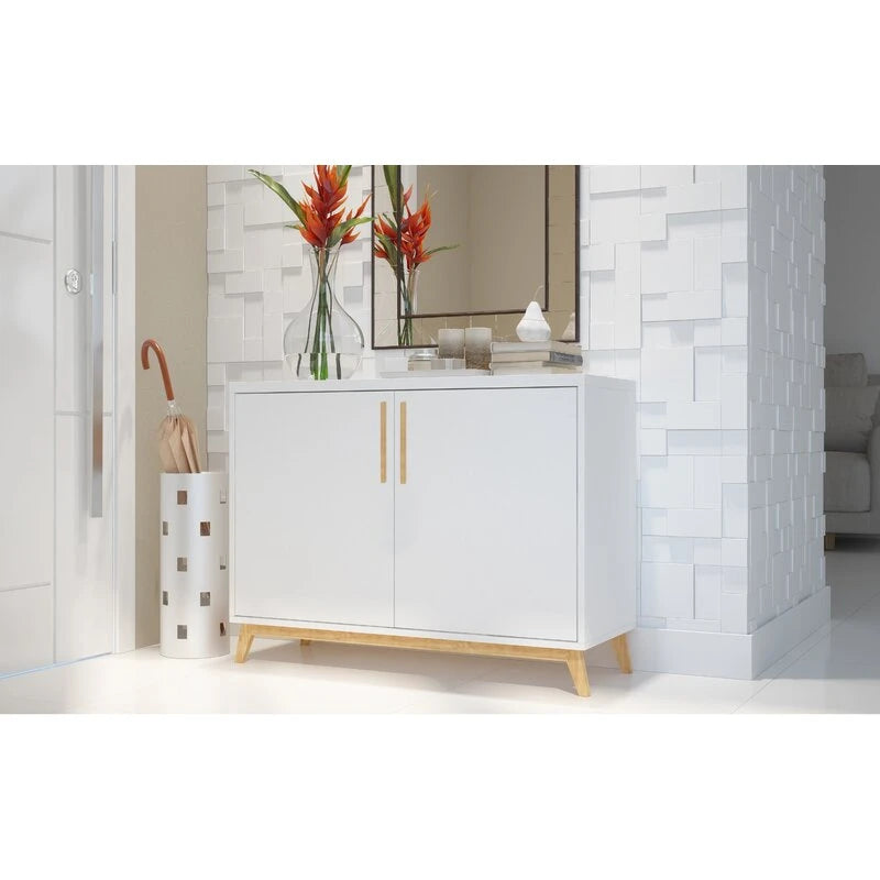 VILLE – White & Oak Brown Cabinet Storage Side Board