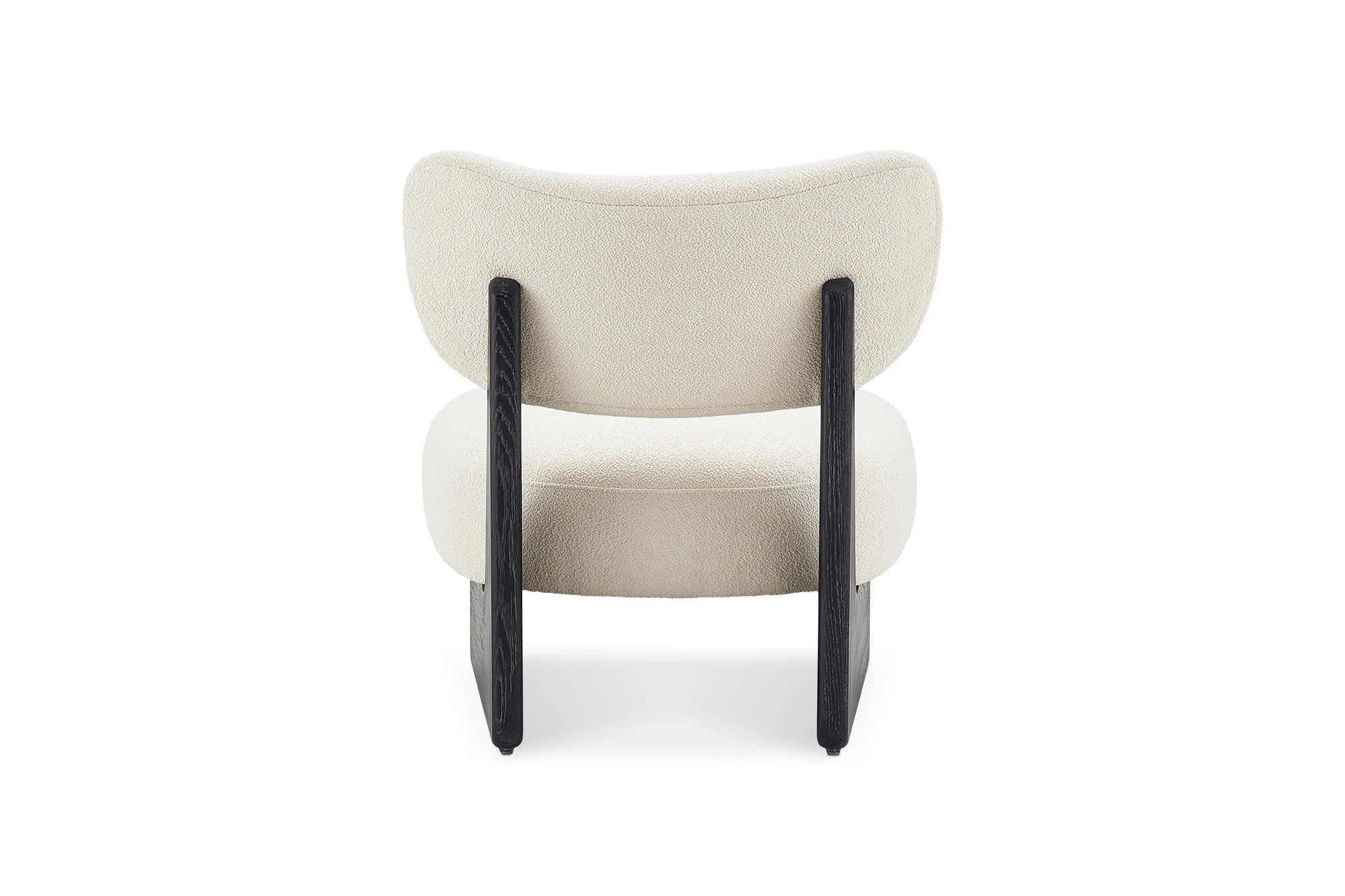 LUMA – Angled Base Off White & Black Modern Accent Chair