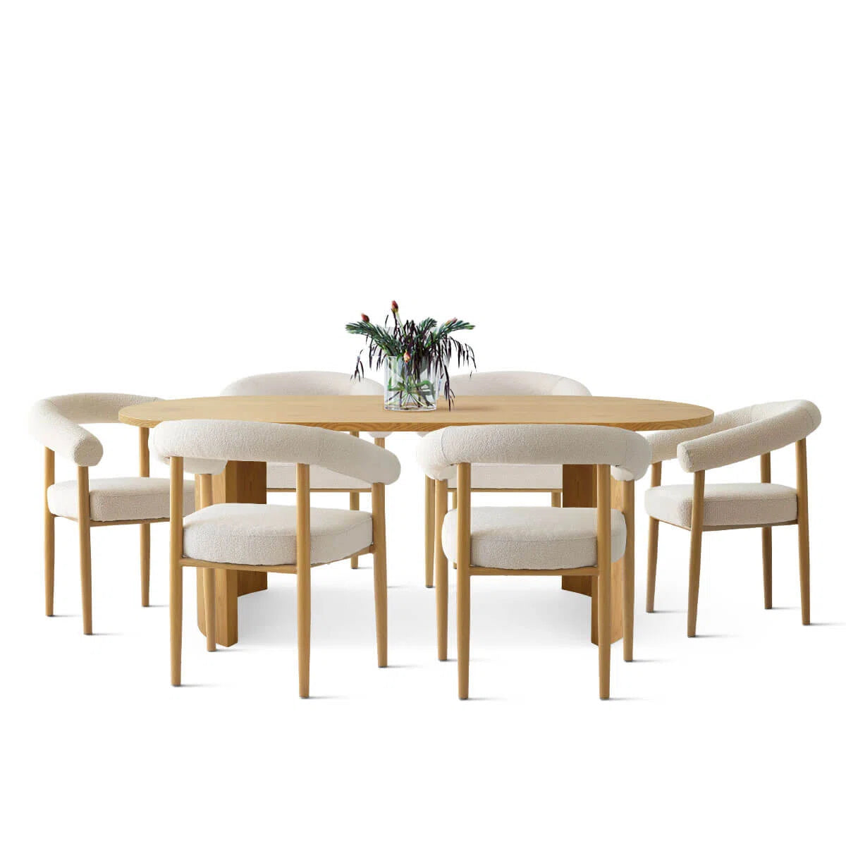 CHORD – Minimalist Design Oak Brown Dining Table Set
