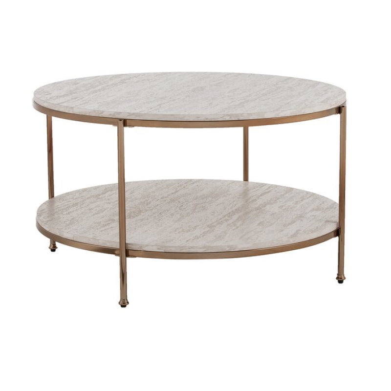 NADELL - Round Iron Frame Coffee Table
