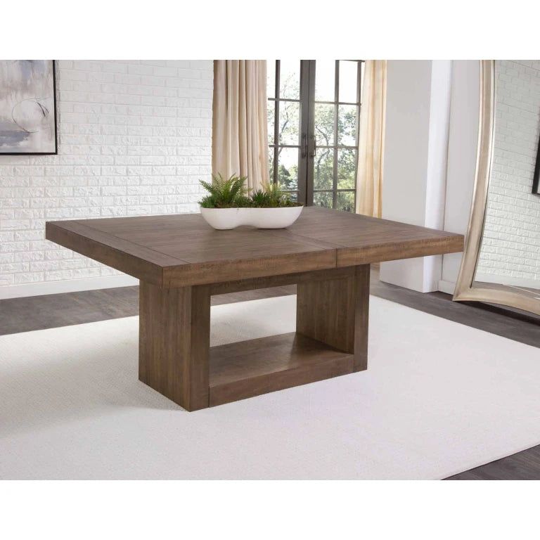 FORTE – Modern Style Medium Brown & Beige Dining Table Set