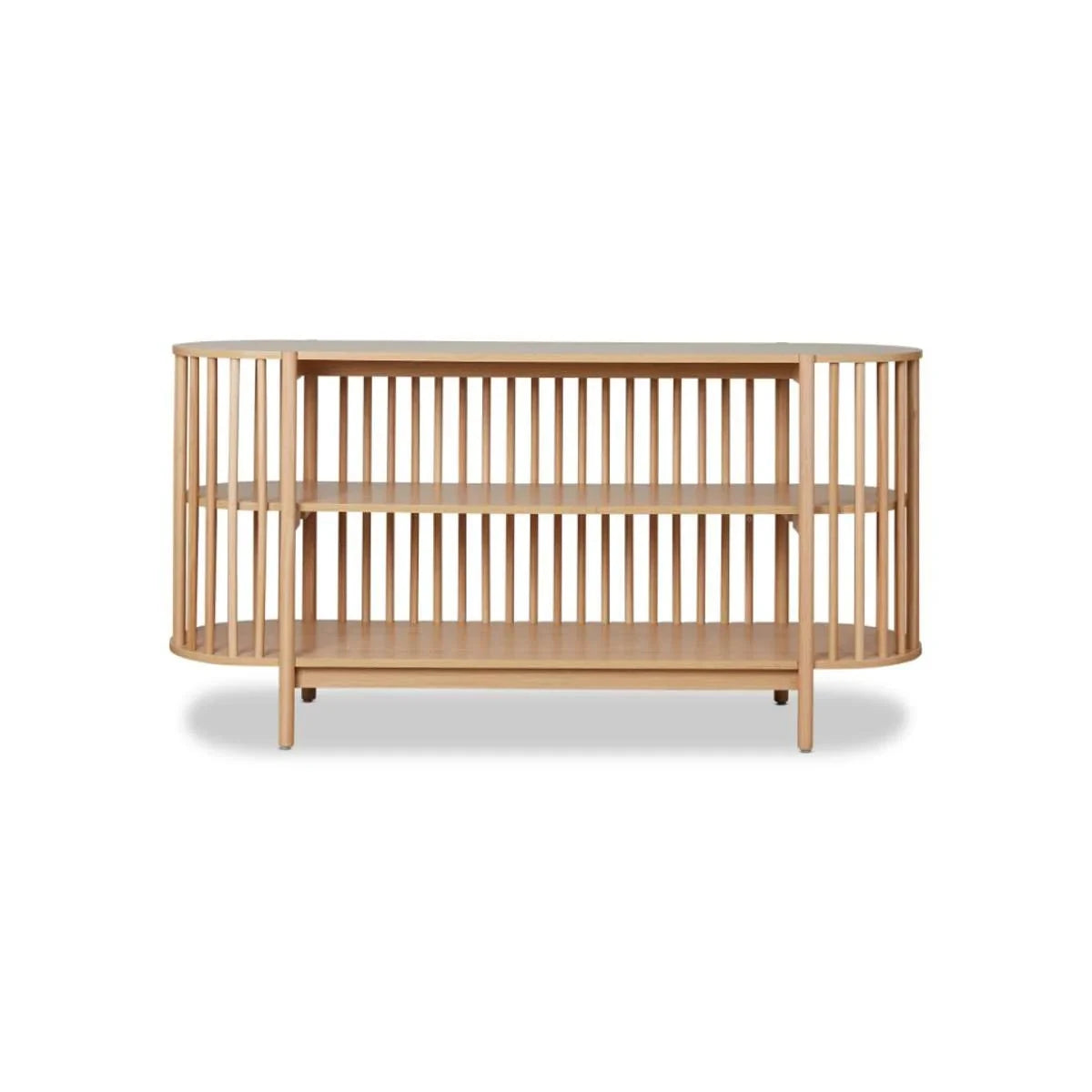 LAVINIA – Bohemian Style Slated Panel Open Shelf Sideboard