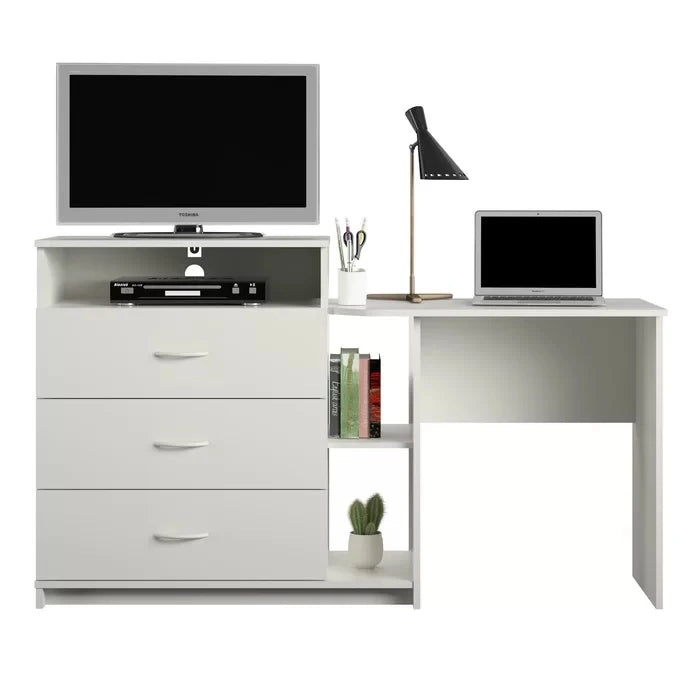 GEEREY – Two In One Computer Desk White
