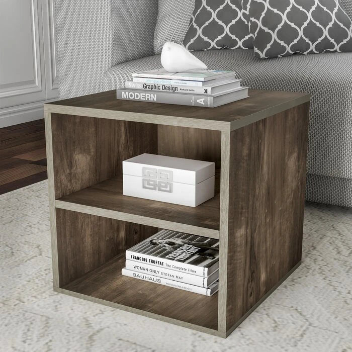 CAFFAIRE - Storage Shelf End Table Wooden Brown