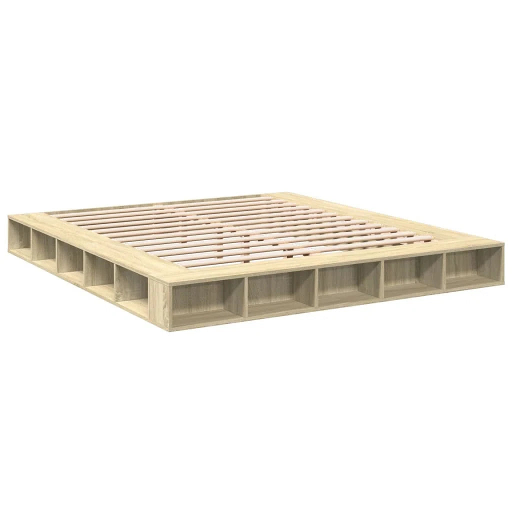 OAKLYN – King Size Platform Bed with Open Compartments