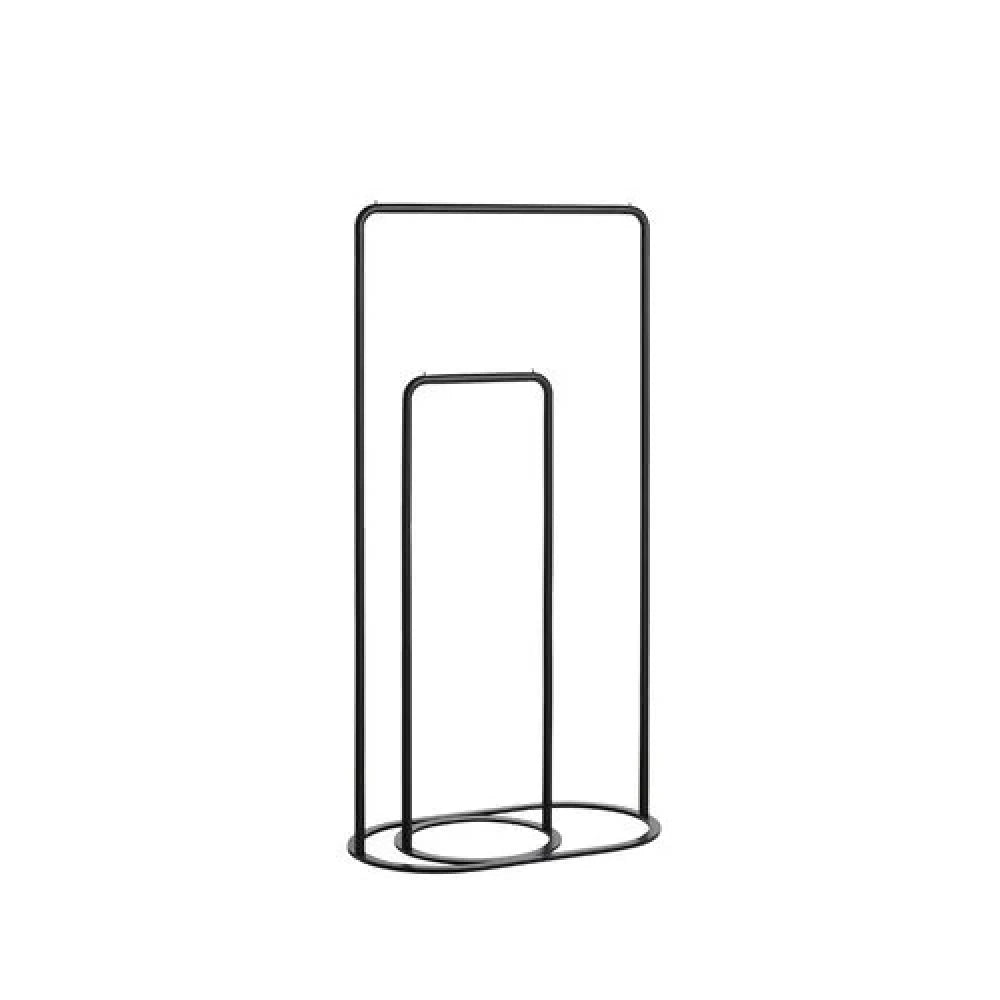 TEMPEST – Minimalist Style Black Metallic Cloth Hanging Rack Set