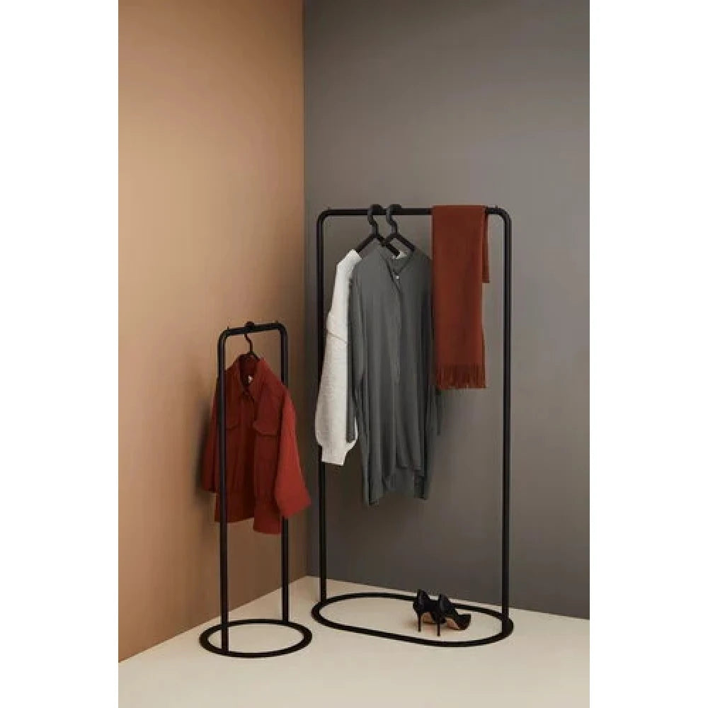 TEMPEST – Minimalist Style Black Metallic Cloth Hanging Rack Set