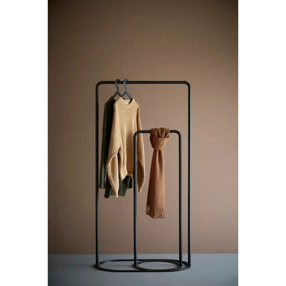TEMPEST – Minimalist Style Black Metallic Cloth Hanging Rack Set