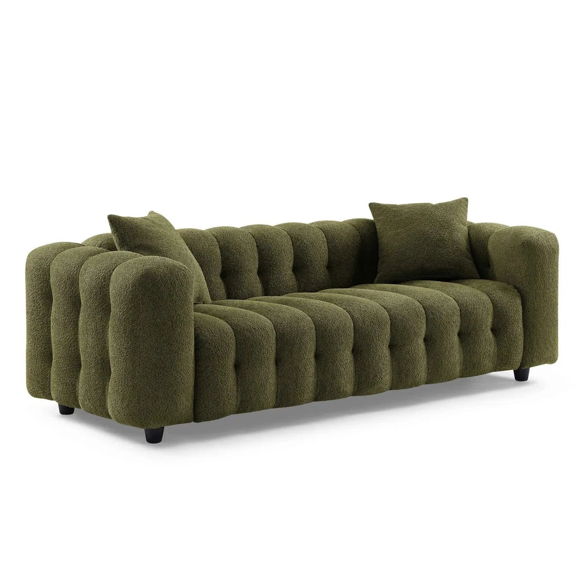 BUBELLA – Modern Bubble Style Green Three Seater Couch
