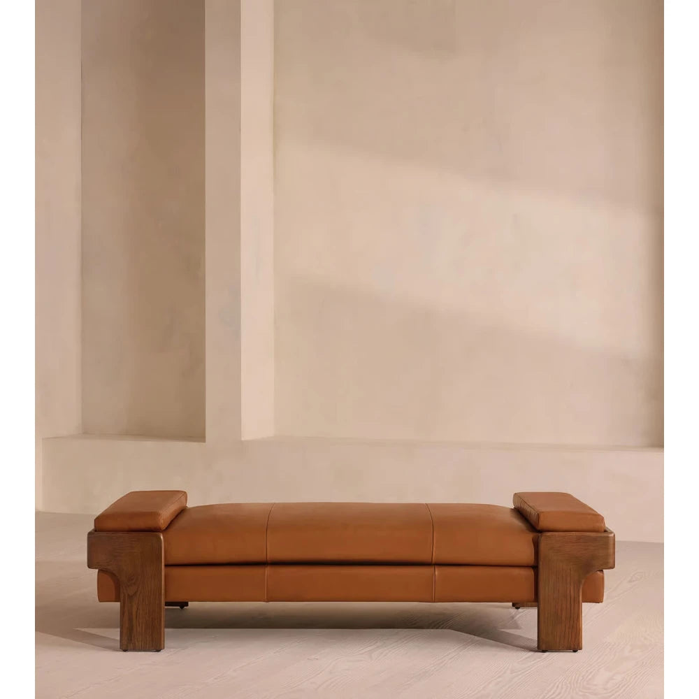 MISO – Caramel Leatherette Platform Daybed