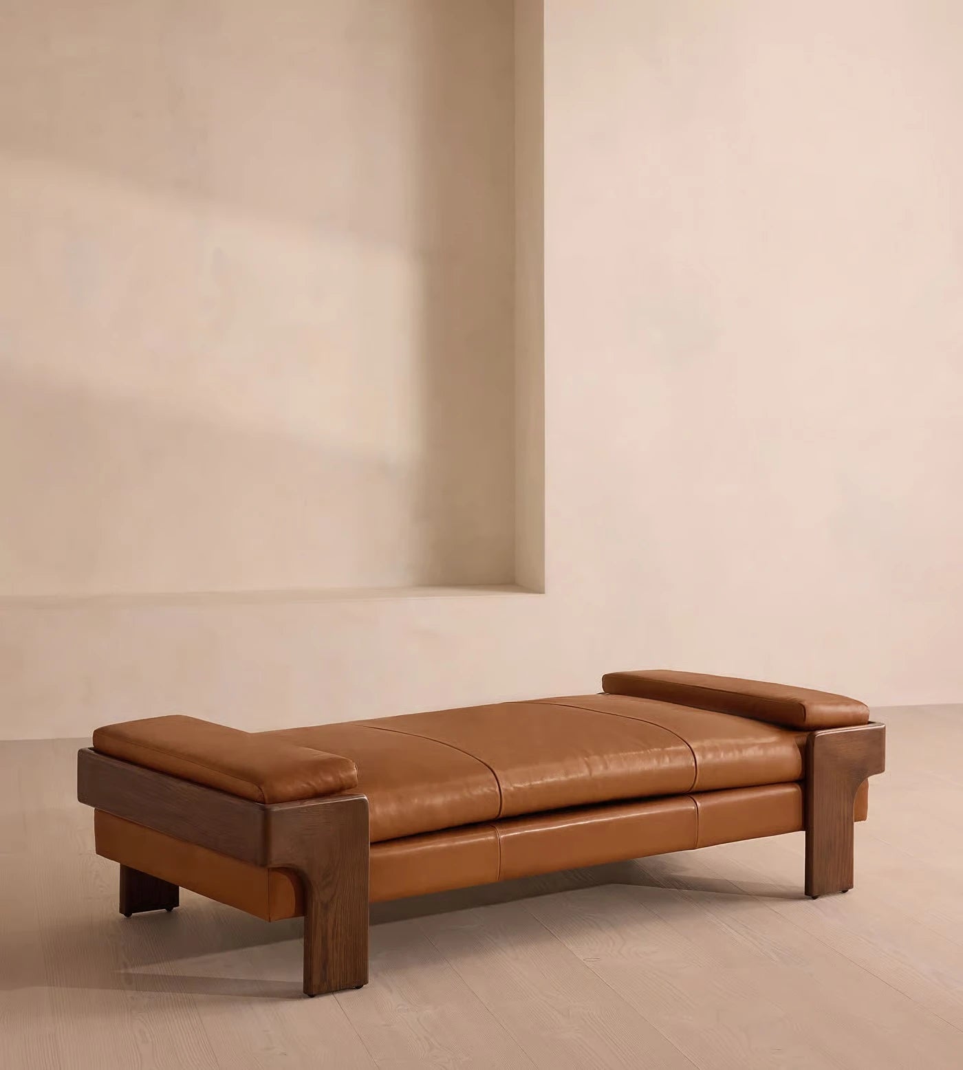 MISO – Caramel Leatherette Platform Daybed