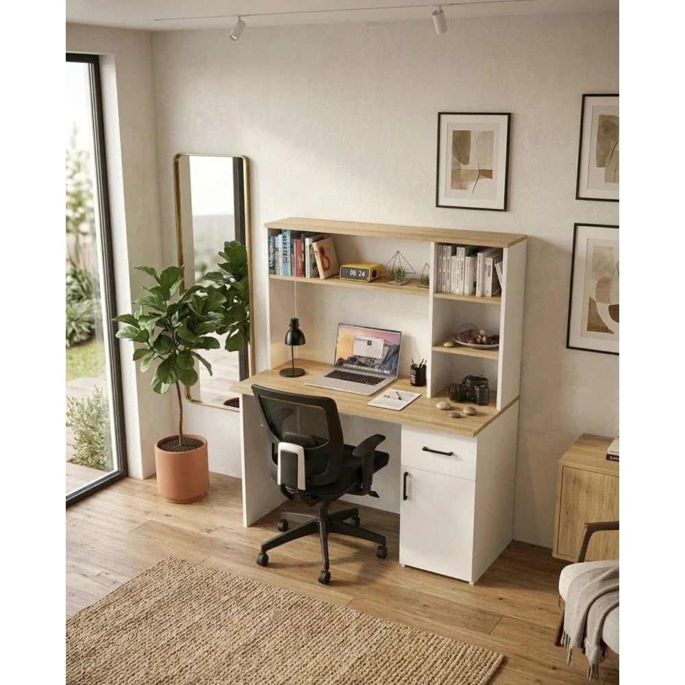 OPOC – Writing Desk with Bookshelf & Storage Cabinet