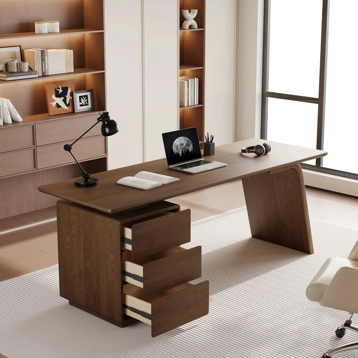 VAROLT – Modern Executive Table with Storage