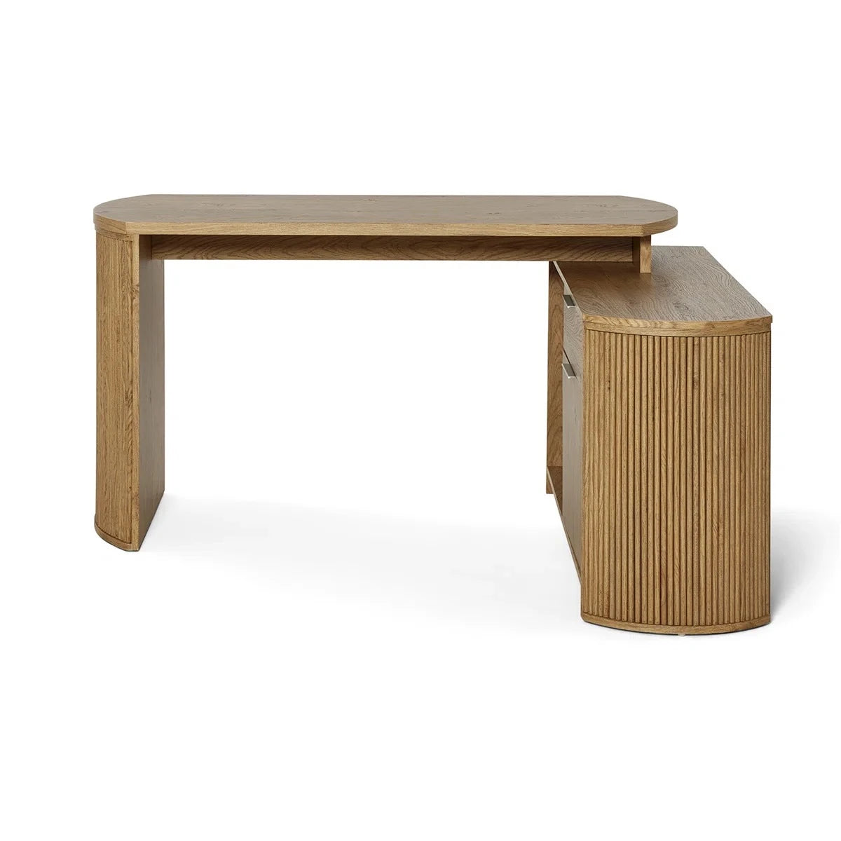 ALVIO – L-Shape Manager Table with Credenza Storage