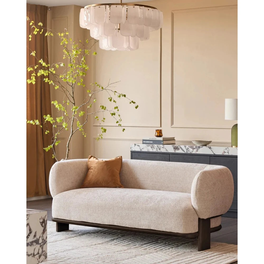 JADEN – Off White Sculpted Two Seater Sofa