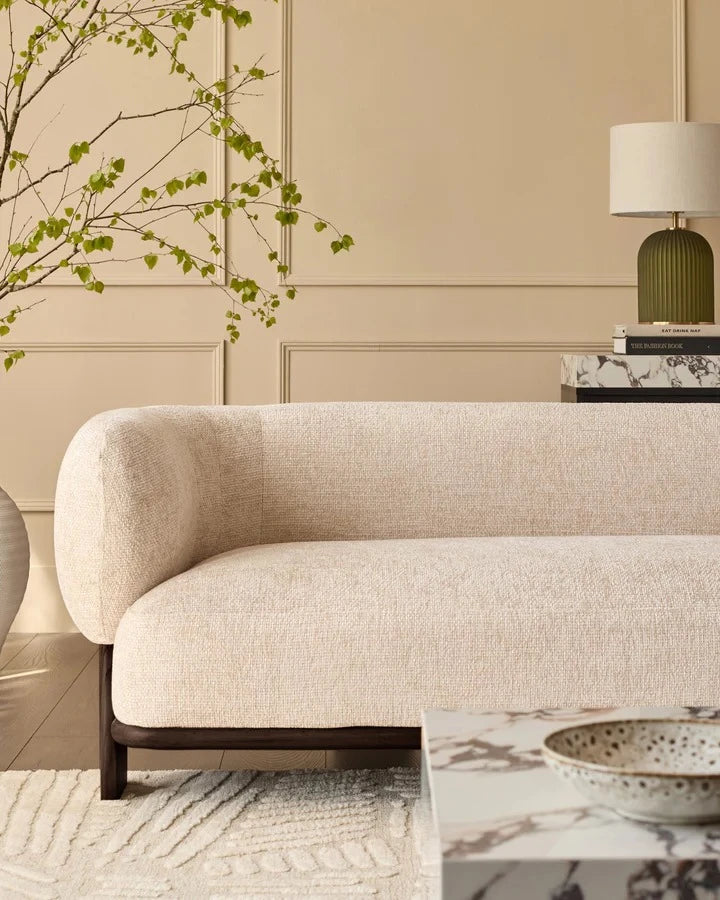 JADEN – Off White Sculpted Two Seater Sofa