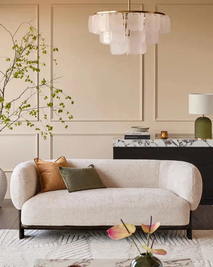 JADEN – Off White Sculpted Two Seater Sofa