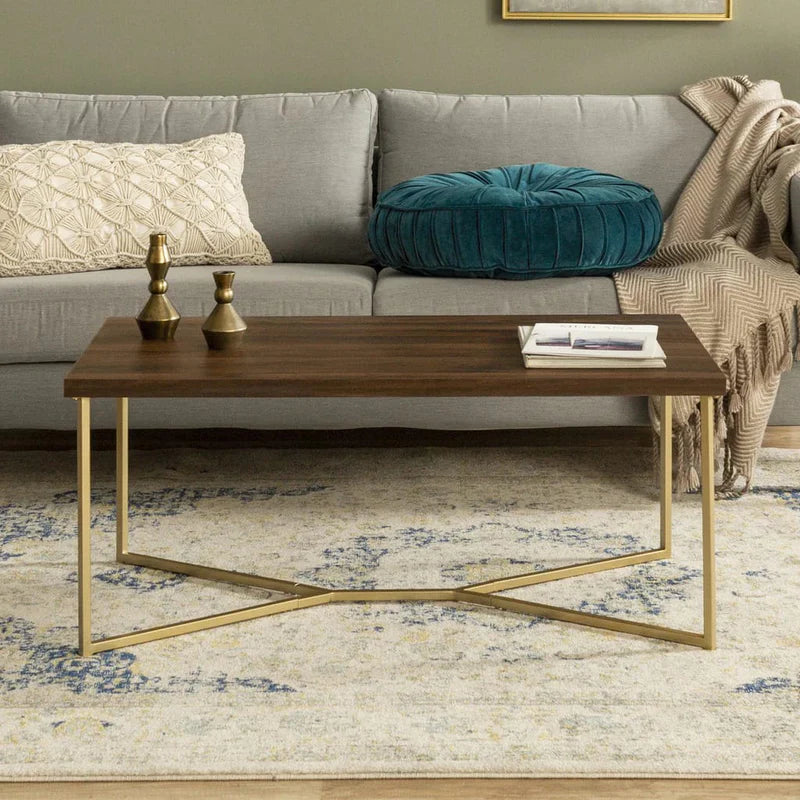 AGER - Crossed Legs Gold Frame Coffee Table