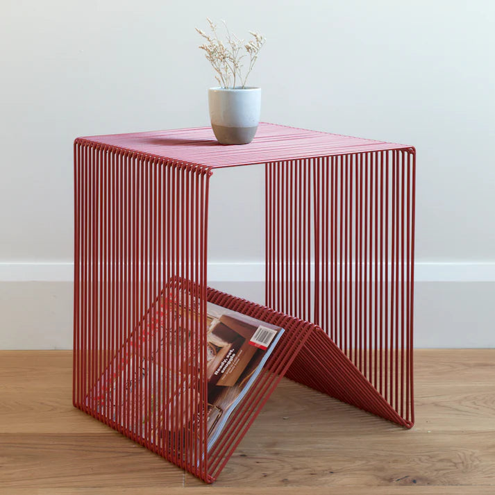 AUREAL – Cherry Red Metallic End Table