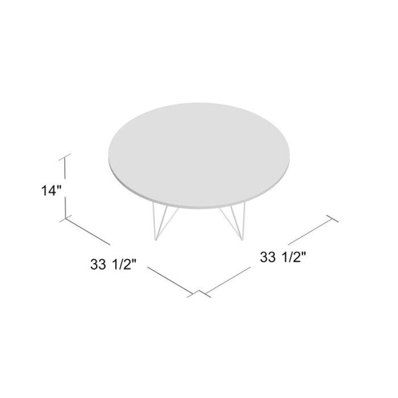 MOLCOTT - Round Coffee Table with Hairpin Legs