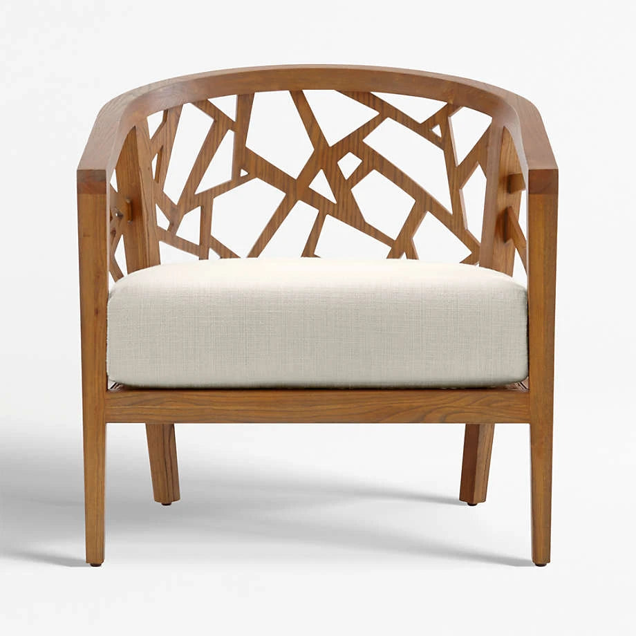 MOORE – Wooden Chair With Seat Cushion