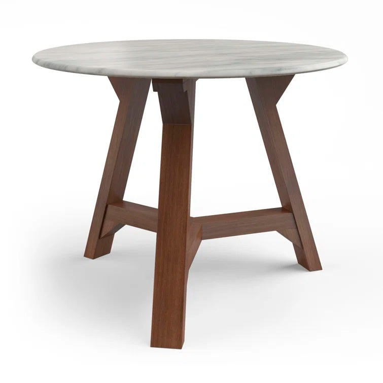 ZIRAM - Marble Top Three Leg End Table