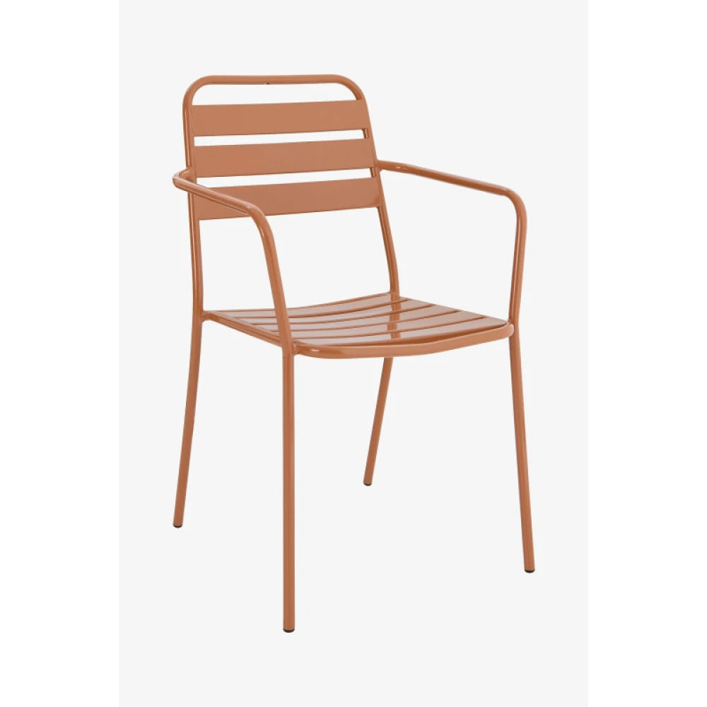 SOL – Outdoor Metallic Arm Chair in Peach