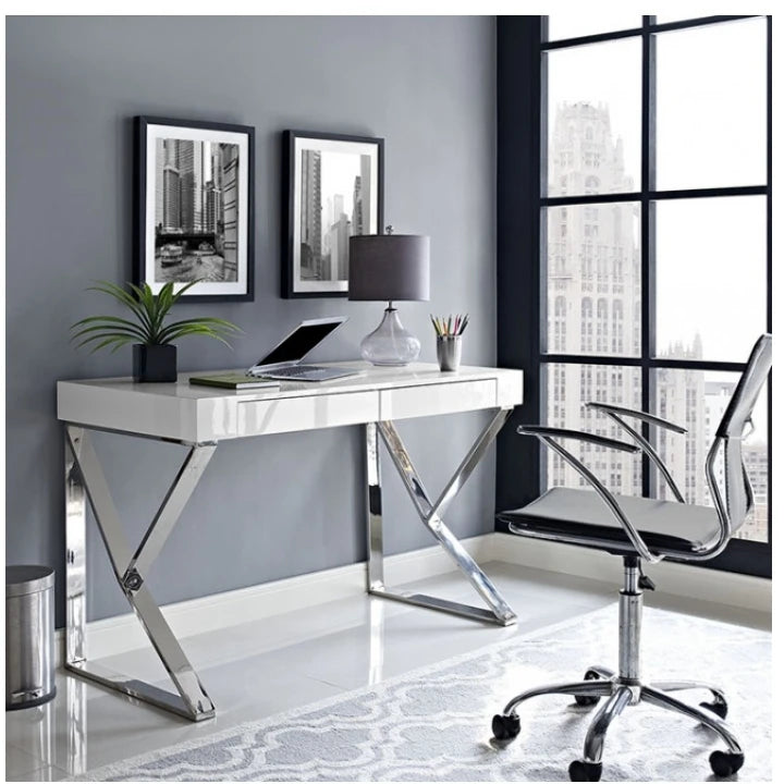 XOHA – K Shape Stainless Steel Frame Manager Table
