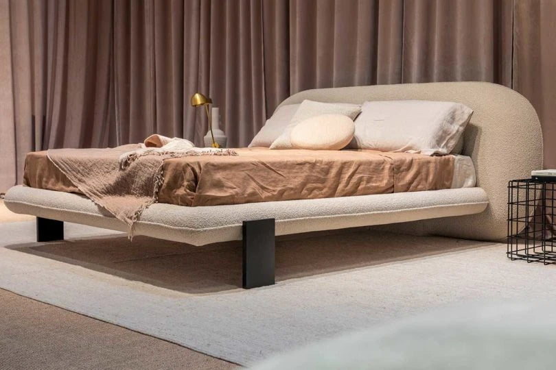 HUTCH – Beige and Black Two Leg King Size Bed