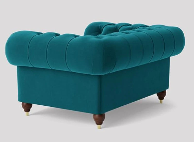 BILGE – Kingfisher Scrolled Arm Love Seat