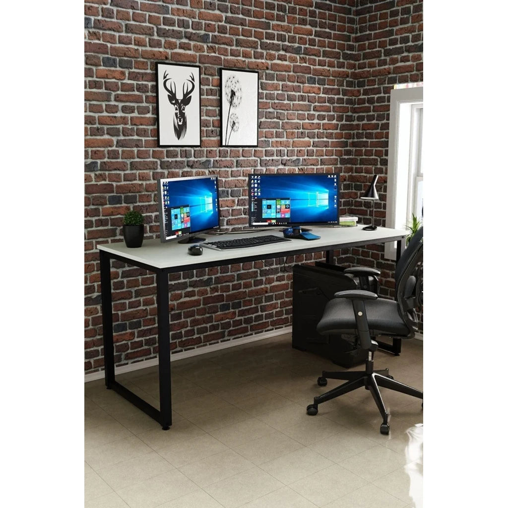 ORBIX – Minimalist Writing Desk with metallic Frame