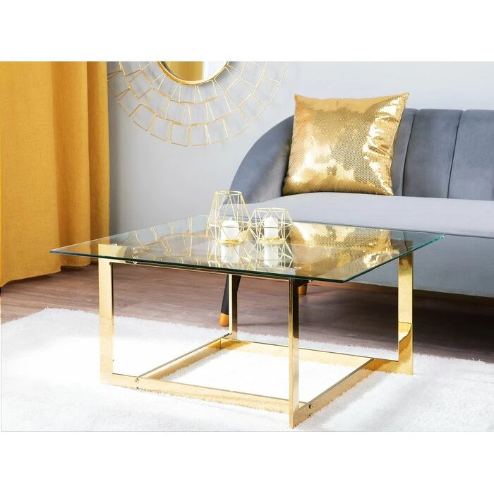 BRIELA – Brass Frame Coffee Table