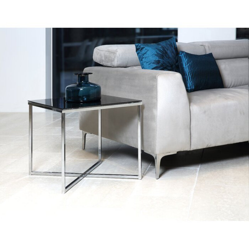 BRIGGS - Stainless Steel Crossed Legs Side Table