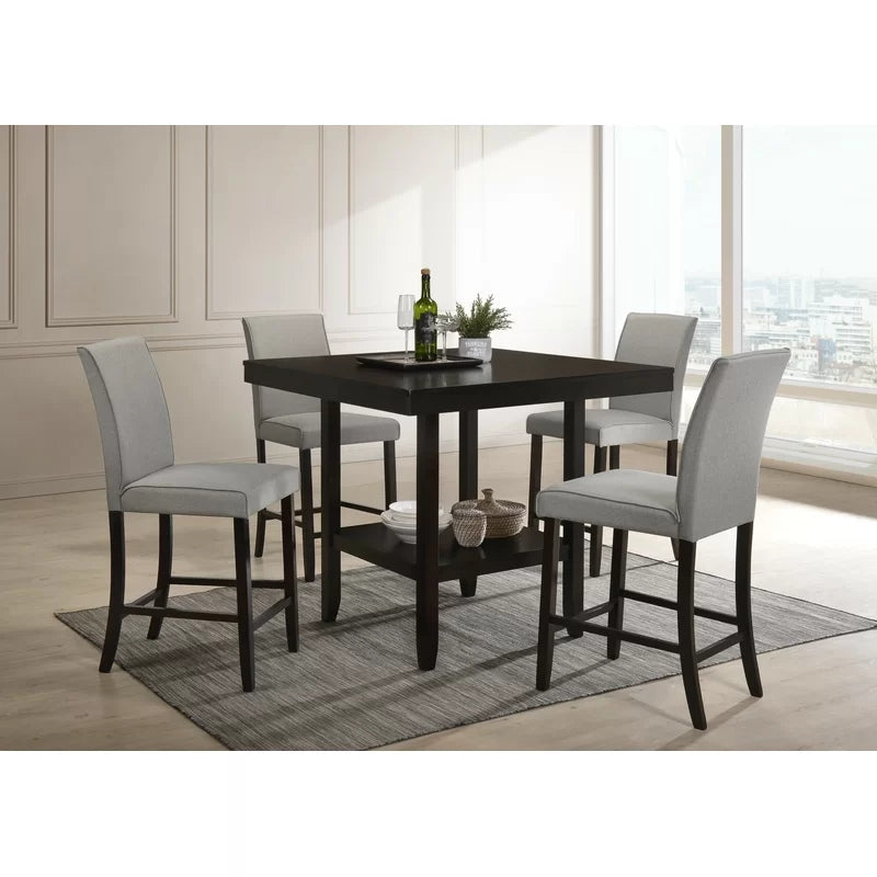 HEEFE - Grey & Brown Dining Set