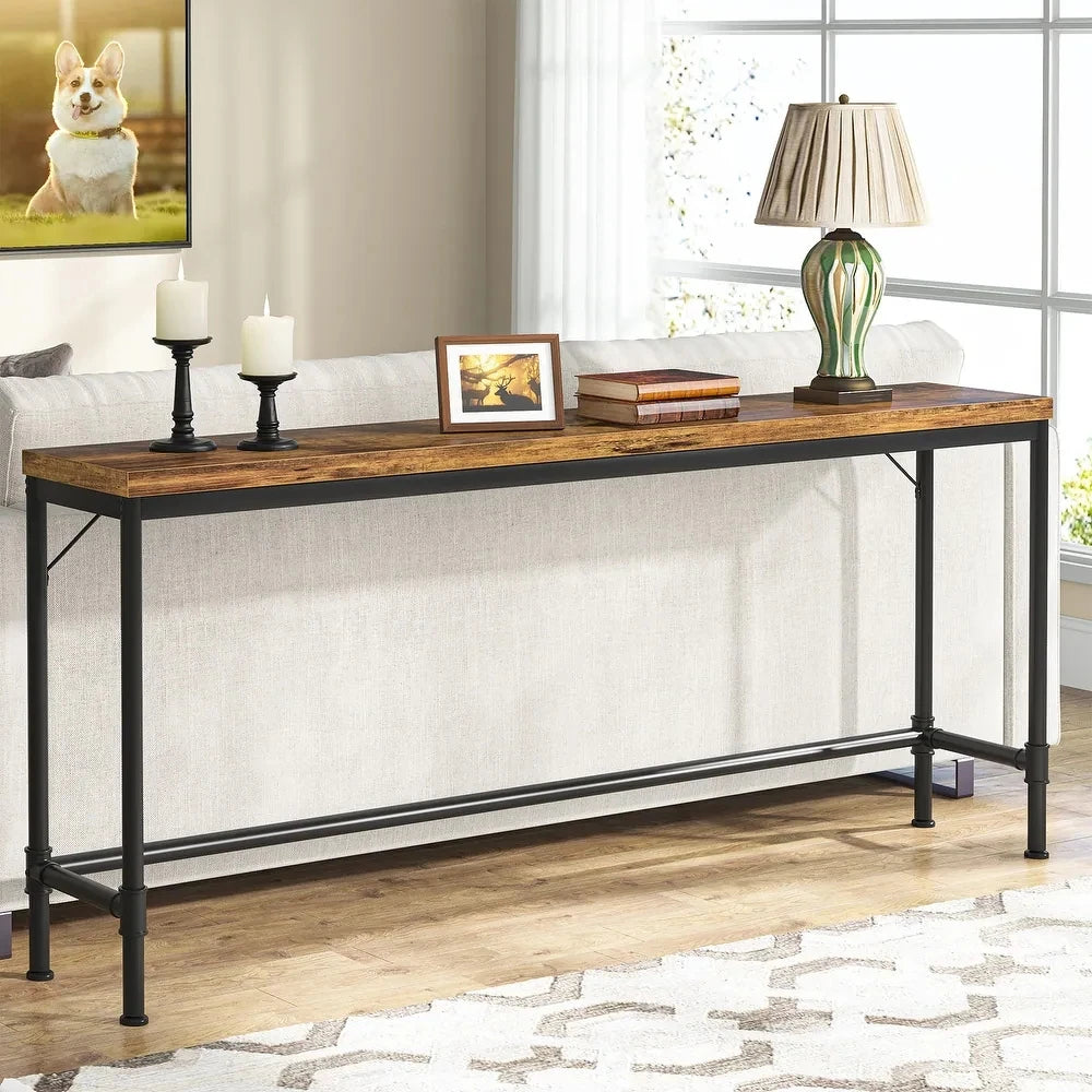 AVIS – Industrial Style Long Metallic Frame Console Table