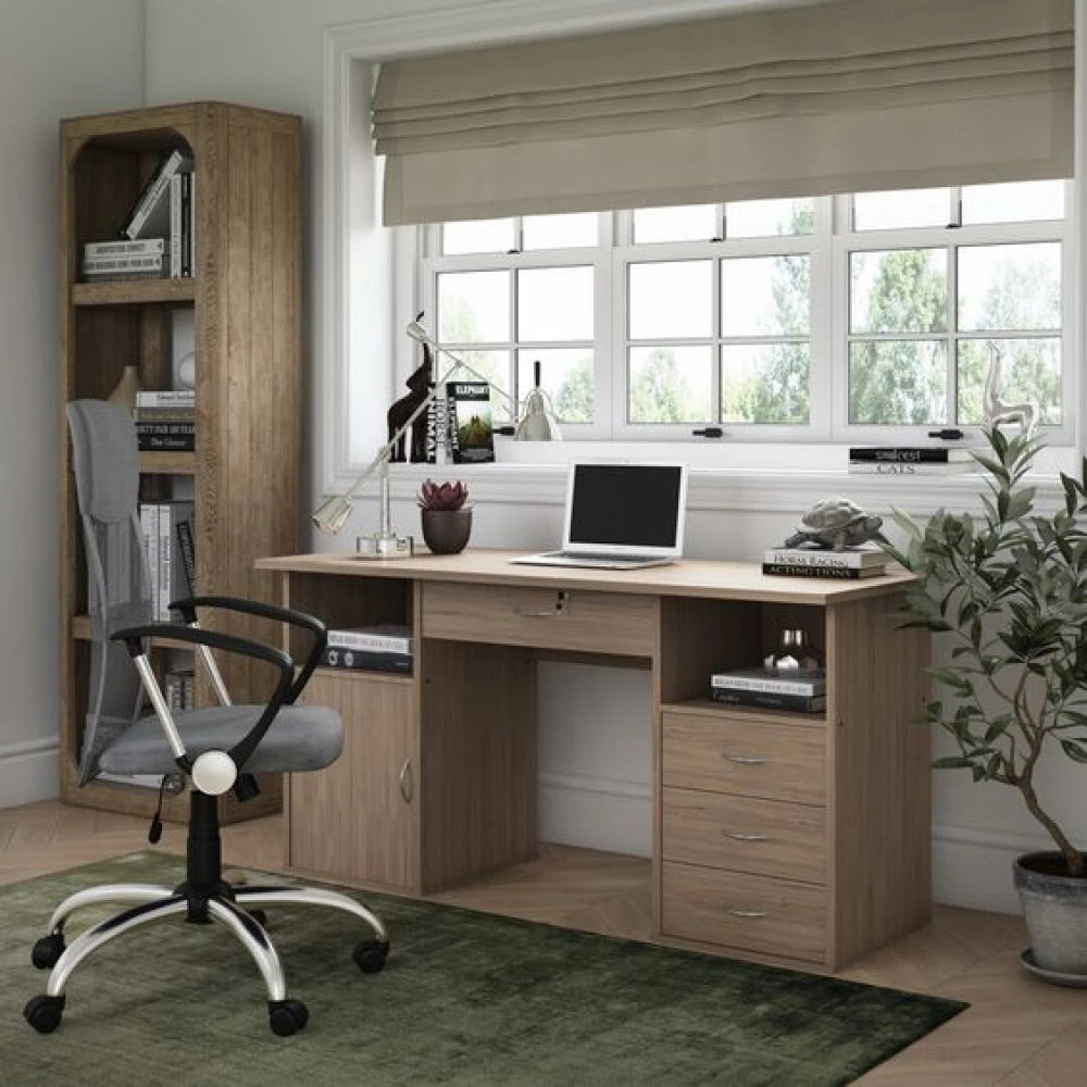 KIZ – Oak Brown Classic Open Shelf Manager Table
