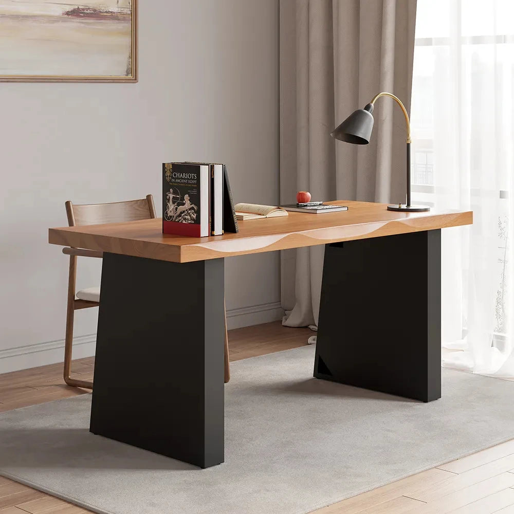 ABIR – Black & Brown Manager Table with Squiggly Details