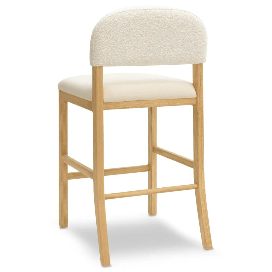 CALISEL – Coastal Inspired Oak Brown & White Barstool