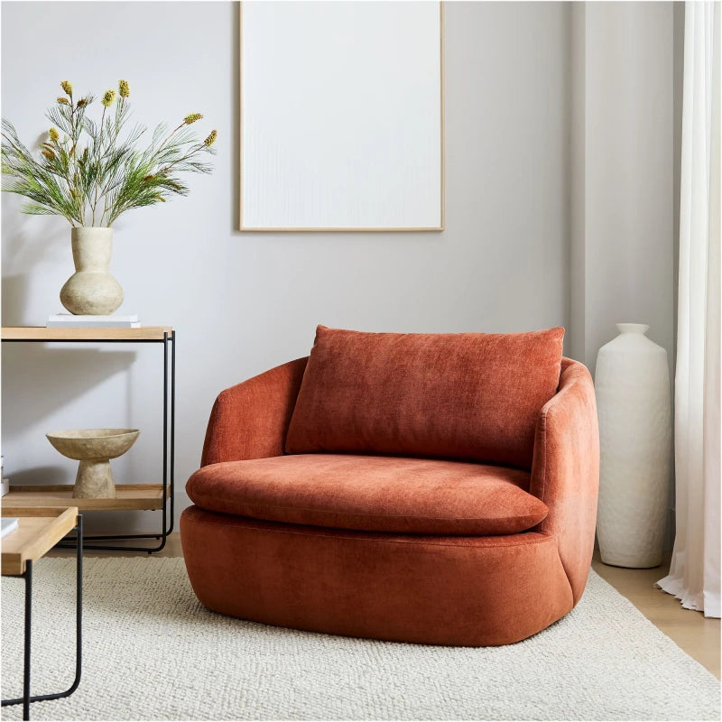 FIERY – Round Orange Love Chair