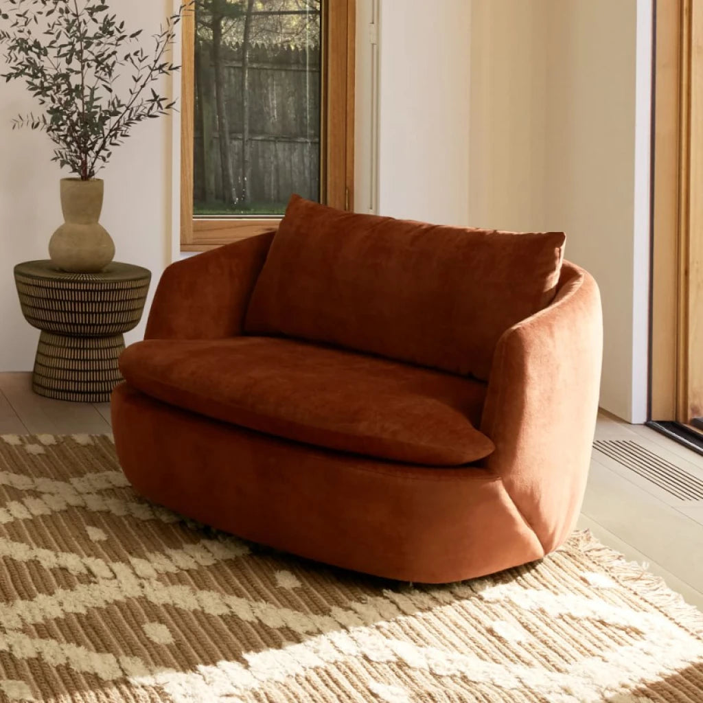 FIERY – Round Orange Love Chair