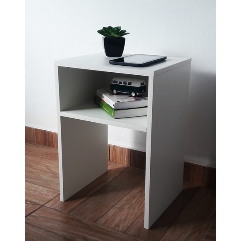 JELLYBEAN - Side Storage End Table White