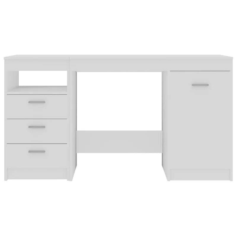 KALLIAS – White Writing Table with Multiple Storage