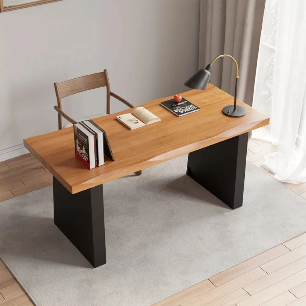 ABIR – Black & Brown Manager Table with Squiggly Details
