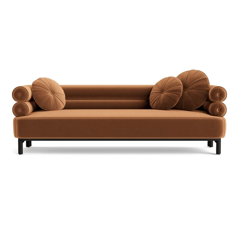 MUBEE – Round Cushioned Three Seater Sofa