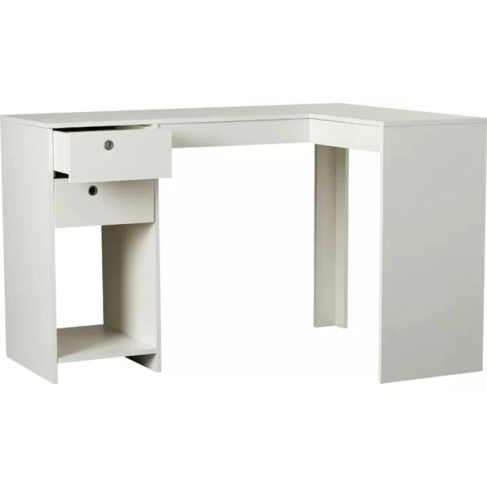 TRAASEN – L Shaped Workplace Desk White